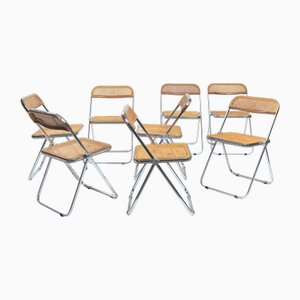 Italian Folding Chairs by Giancarlo Piretti for Castelli, 1976, Set of 8