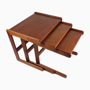 Teak Nesting Tables, Denmark, 1960s, Set of 3