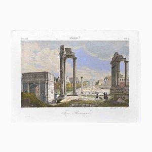 F. Gilii, Foro Romano, Rome, Etching, 19th Century