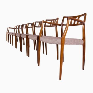 Vintage Rosewood Chairs by Niels Otto Moller, 1960s, Set of 8