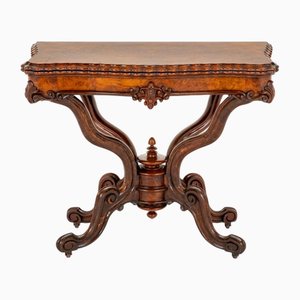 Victorian Card Table in Walnut, 1860s