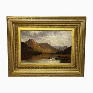 Alfred De Breanski Jr, Lake District Windermere View from Bowness, 1920, Großes Ölgemälde, Gerahmt