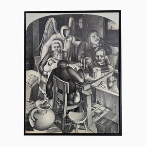Milos Zoric, Bajo los auspicios de un buen espíritu, 1975, Tinta sobre papel