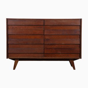 Model U-453 Chest of Drawers in Dark Oak by Jiri Jiroutek for Interier Praha, 1960s