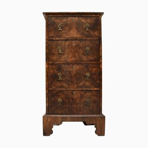 Commode à Tiroirs Antique en Ronce de Noyer, 1910