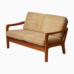 Sofá de dos plazas danés de teca de Juul Kristensen Vintage, 1950