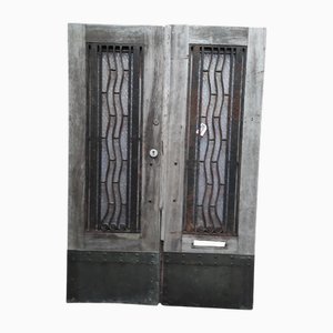 Antique Double Wooden Doors, Set of 2