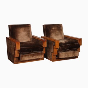 Set of Geometric Armchairs, 20th Century
