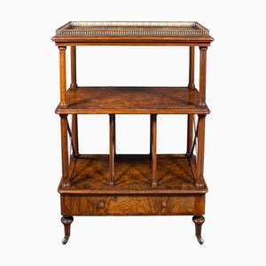 Antique Canterbury Whatnot in Burr Walnut, 1820