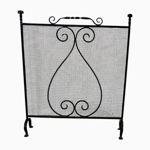 Large Wrought Iron Fire Screen, 1890s