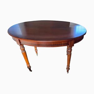 Mesa extensible italiana ovalada de nogal y arce de Simoeng