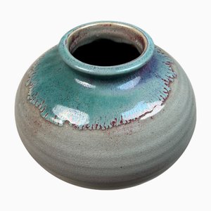 Traditional Agano-Yaki Ikebana Japanese Vase, 1960s