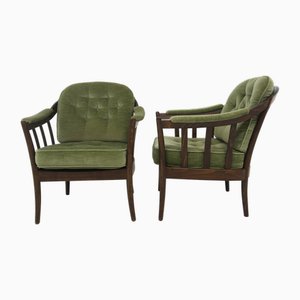 Set aus Velours Sesseln von Bröderna Andersson, Schweden, 1960er