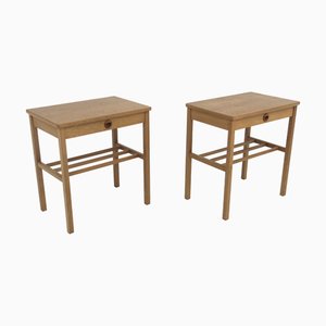 Oak Bedside Tables, Sweden, 1960s, Set of 2