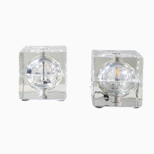 Lampade Cubosfera di Alessandro Mendini per Fidenza Vetraria, anni '60, set di 2