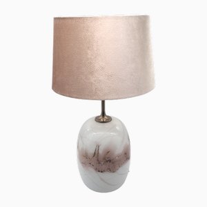 Sakura Opaline Glass Table Lamp by Michael Bang for Holmegaard Denmark 1980s.