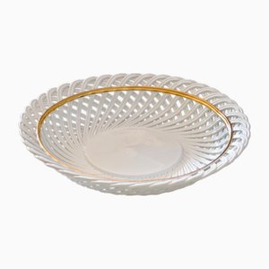 Bowl in Openwork Braided Majolica by Bassano, 1890s