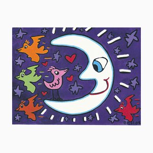 James Rizzi, Moon and Birds, Print