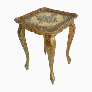 Table d'Appoint Florale Renouveau Rococo Florentin 18ème Siècle, Italie, 1950s