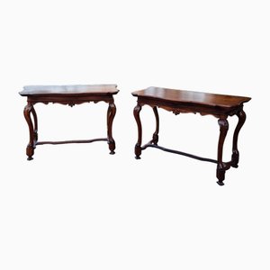 Venezianische Louis XV Konsolen aus Nussholz, 1750er, 2er Set