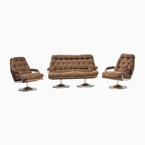 Ungarisches Vintage Space Age Sofa und Stühle, 1950er, 3er Set