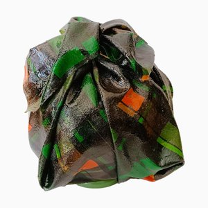 Handkerchief Lamp in Resin and Tartan Fabric by Marzio Cecchi, 1970s