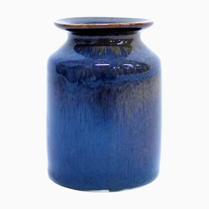Vase Lièvre Bleu Verni en Fourrure par Carl-Harry Stålhane pour Rörstrand, 1950s