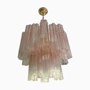 Rosafarbene Tronchi Kronleuchter aus Glas im Murano Stil mit 24 Karat Gold Metallrahmen von 101 Copenhagen, 2er Set
