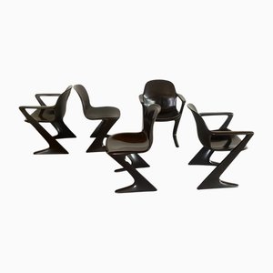 Vintage Kangaroo Chairs by Ernst Moeckl & Siegfried Mehl for Horn Collection, 1960s, Set of 5