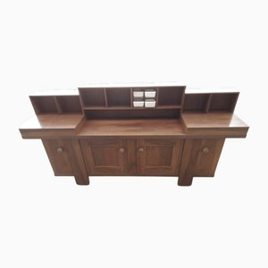 Walnut Veneered Sideboard by Silvio Coppola for Bernini, 1970s