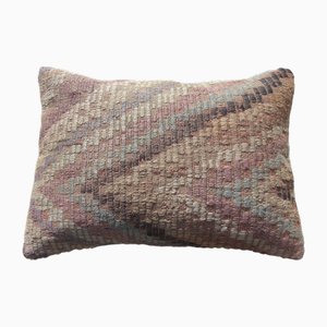 Vintage Turkish Handmade Wool Kilim Rug Pillow Cover