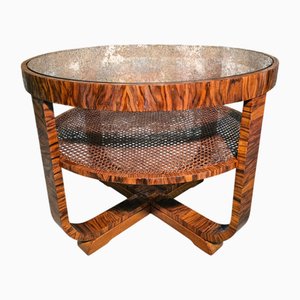 Art Deco Tisch mit Vienna Mesh & Tischplatte von Thonet, 1920er-1930er