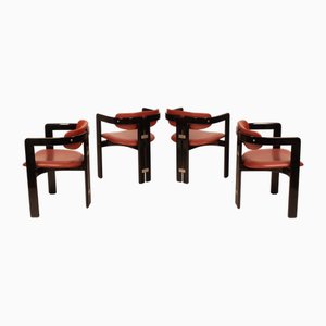 Sillas Pamplona de Augusto Savini para Pozzi, años 60. Juego de 4