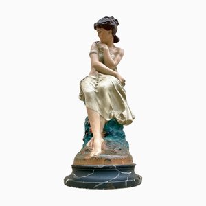 20th Century Statue Decorative Woman Sculpture, 1950s