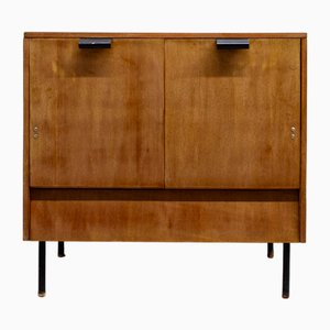 Mobile bar in legno e ferro di Leonardo Fiori per Isa Bergamo, Italia, anni '50
