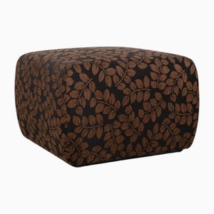 Taburete de tela en marrón y negro