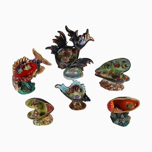 Keramik mit Meeresmotiven, 6 . Set
