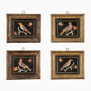 Stone Tiles with Birds, Set of 4