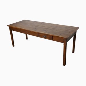 19th Century Rustic Farmhouse French Elm Dining Table
