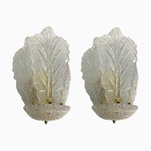 Wall Lights in Murano Glass from Barovier & Toso, Italy, 1980, Set of 2