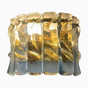 JT Kalmar zugeschriebene Wandlampe aus Ice Frost Glas für Kalmar, Österreich, 1970er