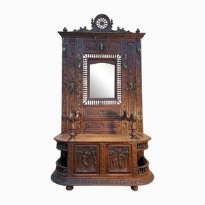 Carved Oak Wardrobe from Breton