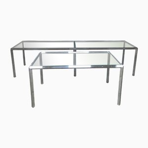 Mid-Century Chrom Beistelltische Converta Serie von Herman Miller, 1970er