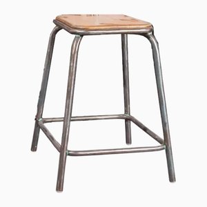 Vintage Industrial French Stacking High Stool from Mullca, 1950s