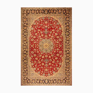 Middle Eastern Hand-Knotted Rug with Vegetable Dyes