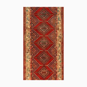 Middle Eastern Hand-Knotted Wool Runner Rug