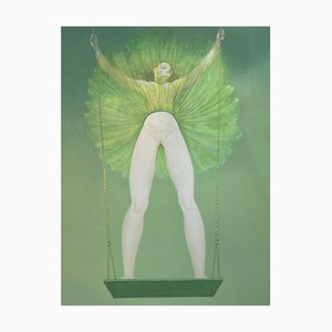 Leonor Fini, Composition Figurative, 1970, Sérigraphie Originale sur Papier Rives