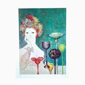 Leonor Fini, Figurative Composition, 1970s, Original Serigraph on Rives Paper