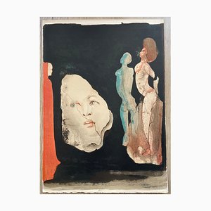Leonor Fini, Komposition von Satiricon, 1970, Lithographie