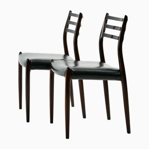 Set di 78 sedie da pranzo in palissandro di Niels O. Møller per JL Møllers Furniture Factory